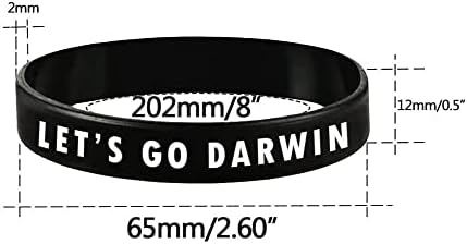 10 Парчиња Ајде да Одиме Дарвин Гума Нараквици Ебам Џо Бајден Нараквици Црна Спорт Силикони Wristbands за Мажи&Жени