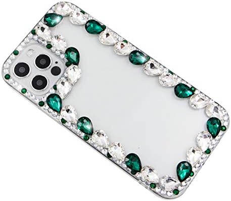 Herzzer за iPhone 11 Про Max Кристал Случај,Luxus 3D Сјајот Искра Bling Сјајна Голема Кристал Камења, Дијаманти Мека Браник Јасни