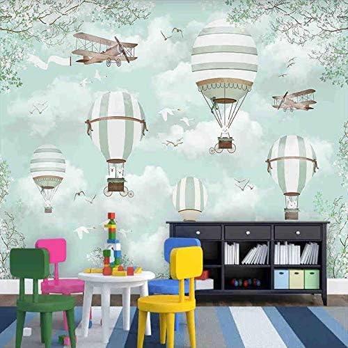 Обичај Фото Wallpaper HD 3D Детска Соба Цртан филм Топол Воздух Балон Детска Соба Mural Уметност Дневна Соба и Спалната соба Ѕид
