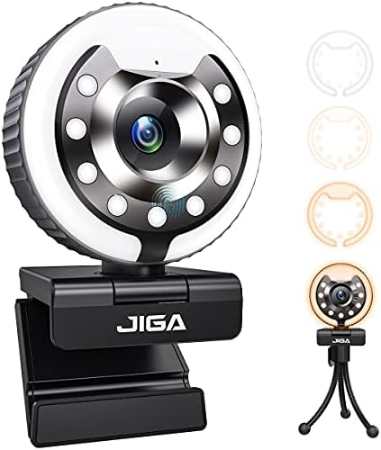 1080P Камера со Микрофон и Светлина Авто-Фокус Игра и Plug JIGA Стриминг Веб Камерата за YouTube, Skype, Зум, Грч, ПРЕ, Xsplit и
