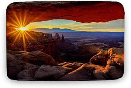 Изгрејсонце Туш Мат Изгрејсонце на Меса Лак,Canyonlands Националниот Парк,Moab,UT Корални Сомот Бања Килими Не се Лизга Бања Мат