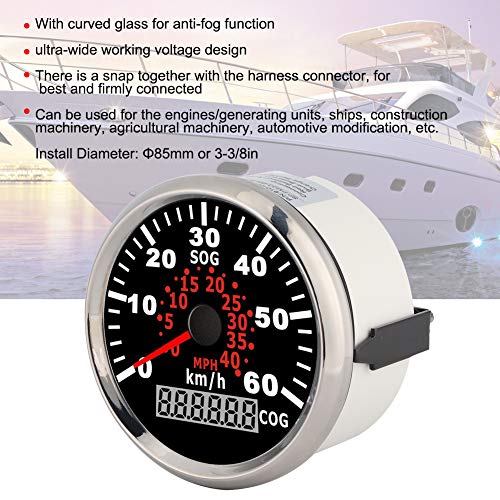 85mm Tachometer-Acouto Tachometer за Брод 85mm Морски Покажувачот Tachometer 8000 ВРТЕЖИ во минута 8 Боја на Осветлување Hourmeter