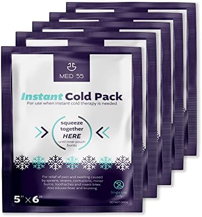 Инстант Ладно - Пакет од 24 (5 x 6) за Еднократна употреба Ладна Облога Терапија Инстант Ice Pack за Повреди, Прва Помош, Болка за