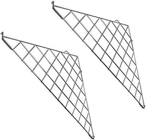 2 Pc - Хром Агол Триаголник Жица Мрежа Полица Slat Мрежа Панел 24 x 24 x 32