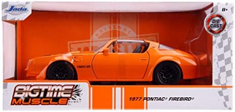 Bigtime Мускулите 1:24 1977 Pontiac Firebird Транс СУМ Умре-фрлија Автомобил Портокал, Играчки за Деца и Возрасни
