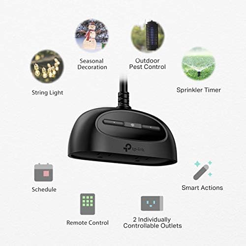 Kasa Smart Отворено Smart Plug KP400, Смарт Домашна Wi-Fi Штекер со 2 Приклучоци, Работи со Алекса, Google Насловна &IFTTT, Не Хаб