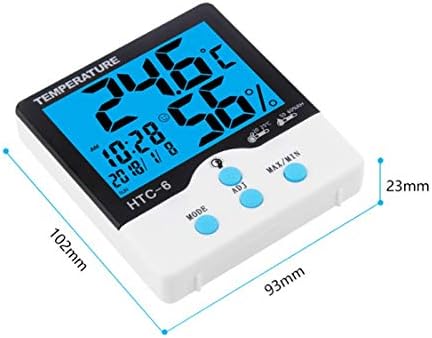 FCYIXIA Висока Точност LCD Дигитален Термометар Hygrometer Затворен Електронски Температура Влажност Метар Часовник Метеоролошка