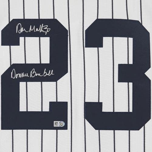 Врамени Не Mattingly New York Yankees Autographed Бела 1995 Мичел & Нес Автентични Џерси соDonnie Бејзбол Натпис - Autographed MLB