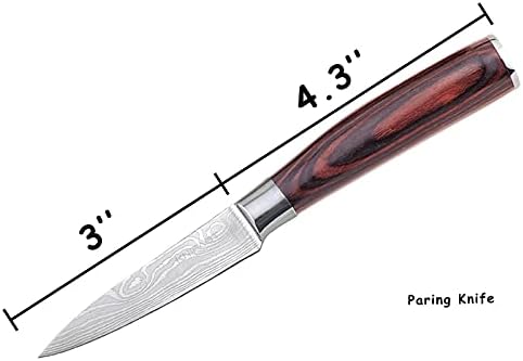 KNIFAST Paring Нож Кујнски Нож Германија Висока Јаглерод Нерѓосувачки Челик Професионални Нож, Ултра Остар, Фалсификувани (Paring