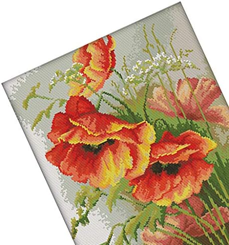 Milageto Крстот Бод Комплет Жените Везана DIY Цветни Растенија Печатени Материјали - 33x50cm