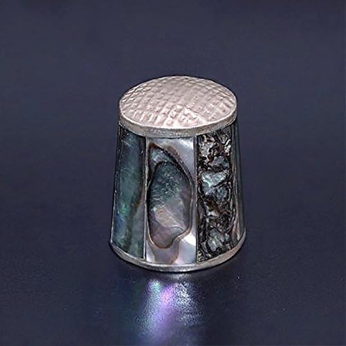 Гроздобер Мексиканската Напрсток Alpaca Сребро Abalone Апликација Направена во Мексико