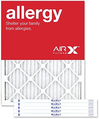 AIRx Филтри Алергија 20x25x1 MERV 11 Pleated Филтер за Воздух - Направени во САД - Кутија на 6