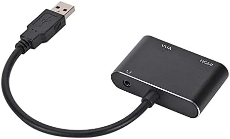 USB-за да HDMI VGA Адаптерот, Видео Графика Кабел Конвертор со Аудио за КОМПЈУТЕР, Лаптоп, лцд Проектор HDTV Компатибилен со Windows