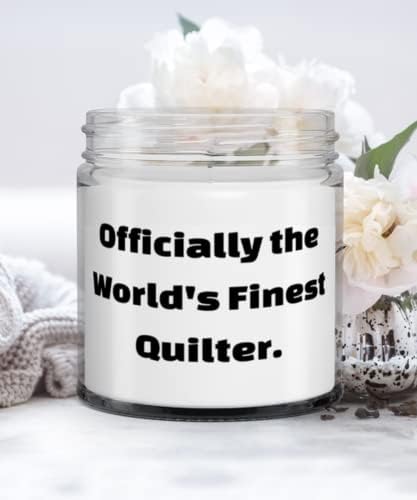Уникатен Quilter Подароци, Официјално се Најдобрите Светски Quilter, Божиќ Свеќа За Quilter