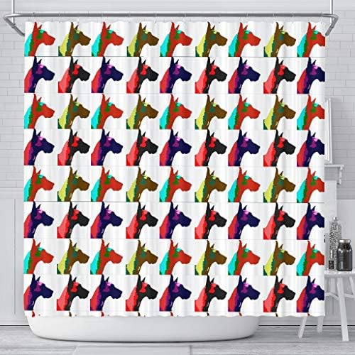Голема Dane Multicolor Уметност Печати Туш Завеси