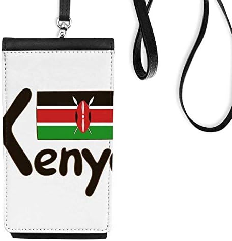 Кенија Националното Знаме Црна Шема Телефон Паричникот Чанта Виси Мобилни Торбичка Црна Џеб