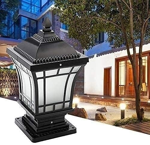 SFRIDQ Отворено Водоотпорен Колона Светлина Црна Квадратен Двор Столб Светилка Вила Пејзаж Вратата Пост Светла Алуминиум Оградена