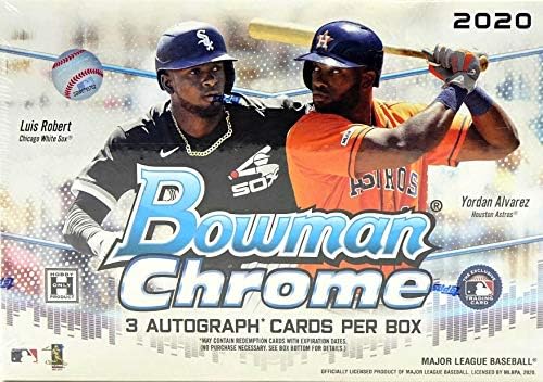 2020 Bowman Хром MLB Бејзбол HTA Избор кутија (3 autograph картички/bx)