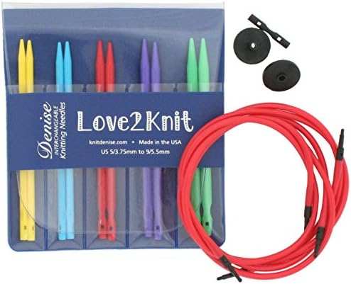 Love2Knit Меѓусебно Игла за Плетење Сет, US5-9 (Пастел)