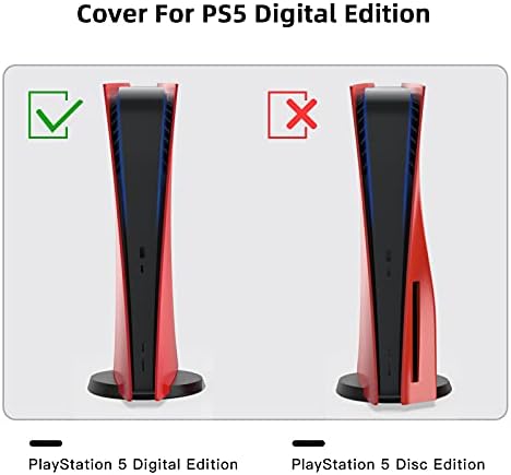 NexiGo PS5 Додатоци Покрие Сет, PS5 Контролер Faceplate & Школка за заштита Покритие за Playstation 5 Дигитални Издание, Анти-Нула