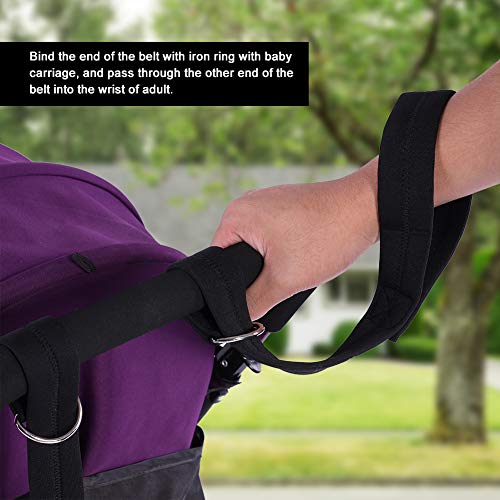 Шетач за Безбедност на Рака, 1Pc Црна Шетач врвка за околу Рака Cushioned Трајни производи за Бебе Шетач за Pram