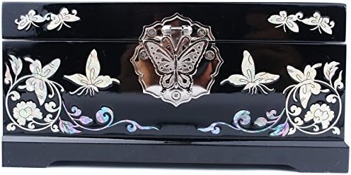 Град Накит, Кутии за Накит Организатор Подарок Објектот за Мајка на Бисер Пеперутка HJL1002Black