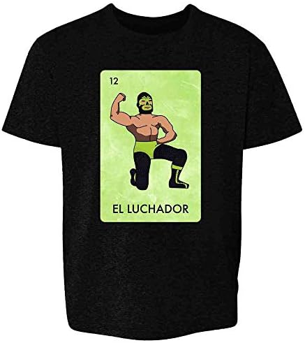 Ел Luchador Мексиканската Лотарија Пародија Маска Борач Деца Деца Девојка Момче T-Shirt