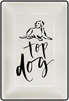 Vandor Chelsea Petaja Врвот Куче Организациски Trinket Фах Керамички, 4 x 6 Инчи