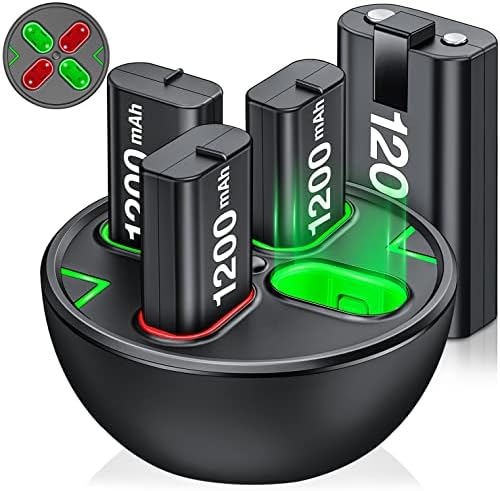 Држачи за Полнење Xbox Еден Контролер Батеријата Пак, со 4 x 1200mAh Xbox Една Серија X Батеријата Држачи за Полнење Додатоци Комплет