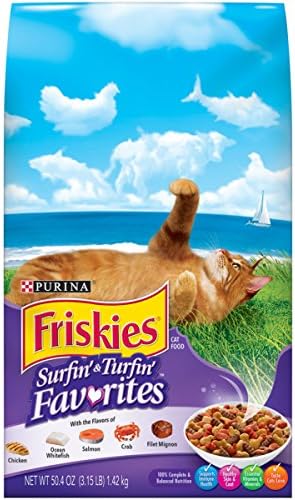 Purina Friskies Surfin' & Turfin' Омилени Возрасни Сува Мачка Храна