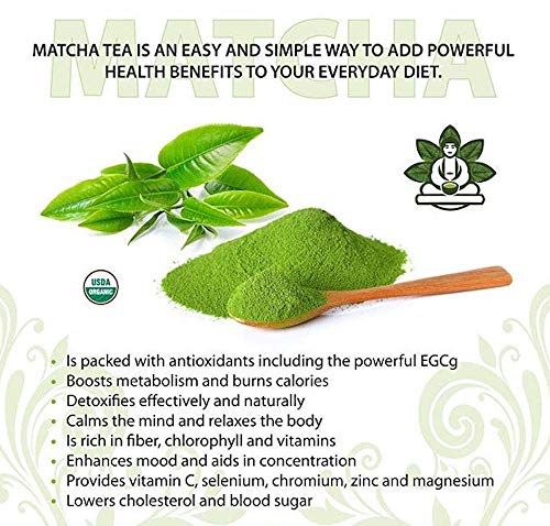 Буда Органски Чаеви Matcha Зелен Чај - ОУ Кошер, USDA Органски, CCOF Органски, 18 Кајгана-Бесплатен Чај Кеси