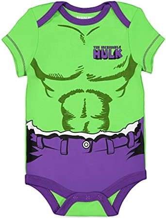 Марвел Одмаздници Бебе 7 Пакет Bodysuit Спајдермен Тор Црн Пантер Iron Man Капетан Америка Hulk