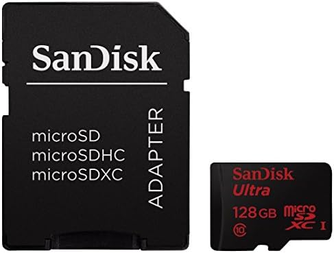 SanDisk Ултра 128GB UHS-I/Класа 10 Микро SDXC Мемориската Картичка Со Адаптер - SDSDQUAN-128G-G4A [Стара Верзија]