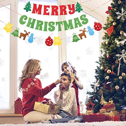 3 Пакети Среќен Божиќ Банер Елка, Снешко, Elk Тема Партија Декорација На Одмор Партија Украси Supplise