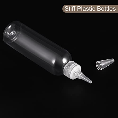 MECCANIXITY Пластични Шишиња Refillable Апликатори со Посочи Устата Врвот Завртка-На Капа за Коса Масла, Шампон, Течности, 120ml,