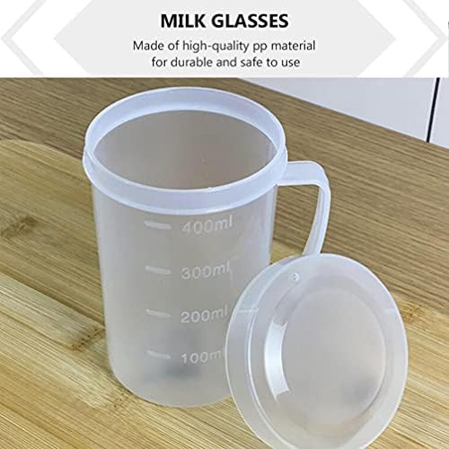 Yardwe 4pcs Практични Млеко Чаши Вода Контејнер Пластични Чаши Млеко Пластични Iced Чај Стомна Преносни Чаши Вода Микробранова Млеко