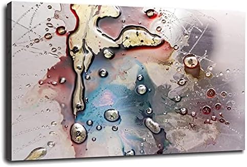 Емотивна Боја На Водата Прокапница Во Концептуална Апстрактно Сликарство Платно Отпечатоци Постер на Ѕид Уметност За Домашна Канцеларија