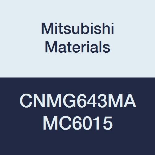 Мицубиши Материјали CNMG643MA MC6015 CNMG Карбид CN Тип Негативни Вртење Вметнете со Дупка, Обложени, Rhombic 80°, Одделение MC6015, 0.75 IC, 0.25 Дебела, 0.047 Агол Радиус, М-р Прекинувач (Пак?