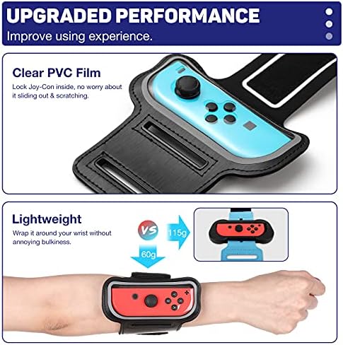 MoKo Зглоб Бенд Ремени за Само Танц 2022/2021/2020/2019, 2 Пакет Прилагодливи Еластична Рака Armband Компатибилен со Nintendo Switch