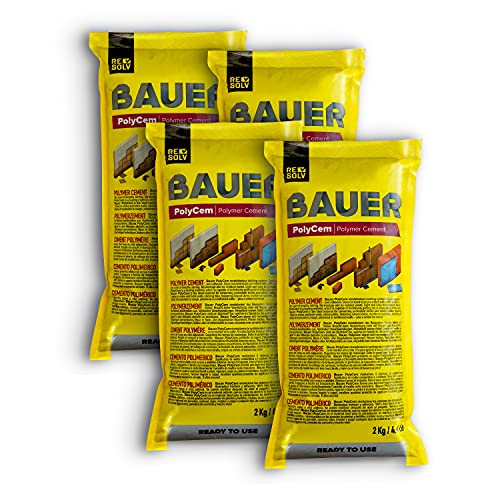 Bauer Инстант Полимер Цемент 4-Pack|Спремен-за-Користење на Алтернативни да Малтер и Лепила. Разноврсна за Поправка на Пукнатини