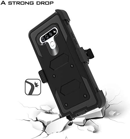 Unc завршетоци со Про 3 во 1 Спојувалка за Каиш Holster Мобилен Телефон Случај за LG Stylo 6, Тешки Школка Хибрид Shockproof Браник