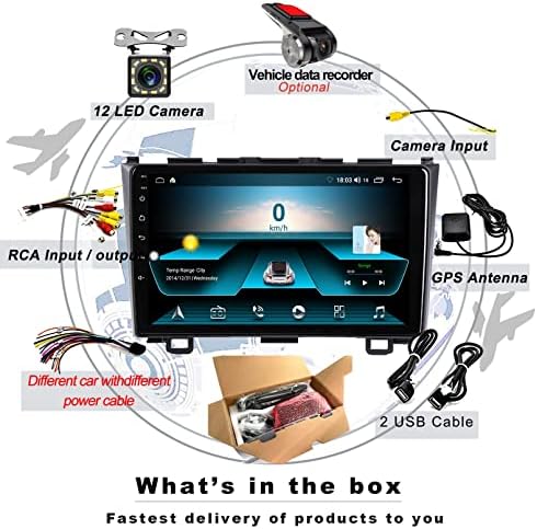 Автомобил Аудио за Хонда CRV CR-V 3 ПОВТОРНО на рм 2006-2012 година Автомобил Стерео 8 core со 9 Инчен Android 10 Висока Дефиниција