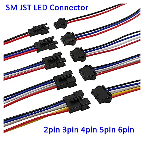 5Pair/10Pcs СМ JST LED Конектор Кабел 2/3/4/5/6 Pin Приклучок за Штекер Машки Женски Wire Конектор за RGB RGBW LED Лента Светлина