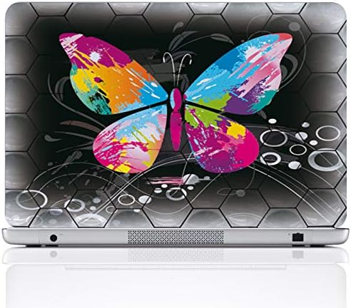 Meffort Inc 15 15.6 Инчен Лаптоп, Лаптоп Кожата Налепница Покрие Уметност Decal (Вклучени 2 Зглоб подлога) - Големи и Шарени Пеперутка