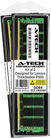 A-Tech 64GB Kit (2 x 32GB) за Леново ThinkStation P500 - DDR4 PC4-17000 2133Mhz ECC Оптоварување Намалена LRDIMM 4Rx4 - Сервер Меморија