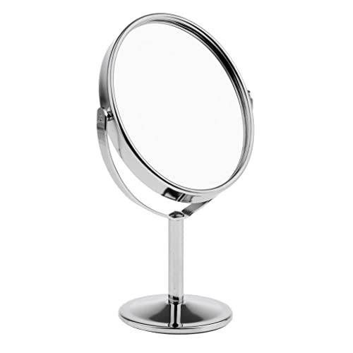 Milageto Двојно Двострано Make Up Огледало Зголемена Огледало Make Up Огледало Make Up - Сребро.