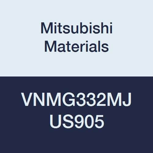 Мицубиши Материјали VNMG332MJ US905 Карбид В.Н.Е Тип Негативни Вртење Вметнете со Дупка, Стабилна Сечење, Обложени, Rhombic 35°,
