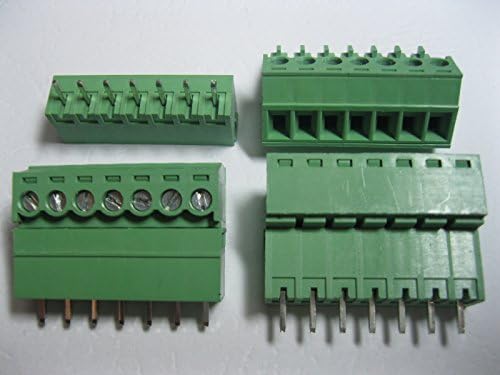 40 компјутери 7pin/начин на Теренот 3,5 мм Завртка Terminal Block Конектор Зелена Боја Pluggable Тип со straight-pin