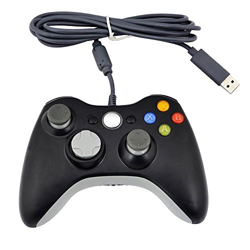 Findway Поврзаниот USB Контролер за PC & Xbox 360 (Црна)