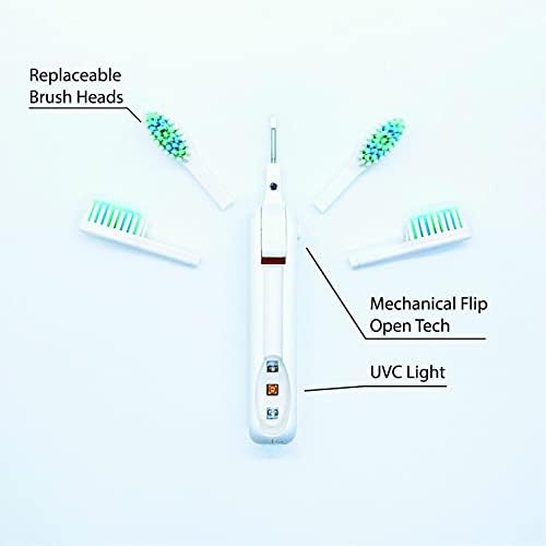 Switchbrush UVC Sanitizer Четка за заби, Крајната Патување Виткање Четка за заби, Батерија, услужни Влакната, UVC Технологија